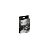 Collier en cuir noir SM triple lanière avec anneau métal argenté 